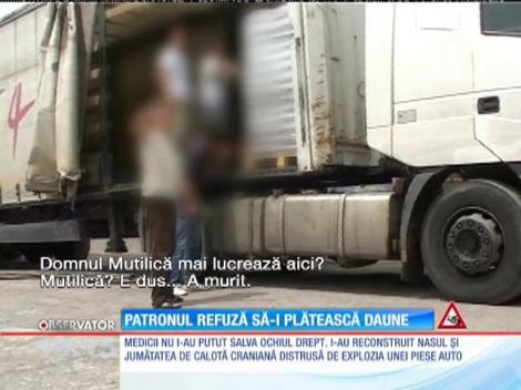 Patronul refuză să-i plătească daune