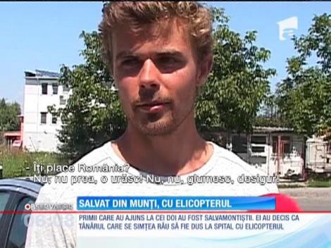 Olandez salvat din munți, cu elicopterul