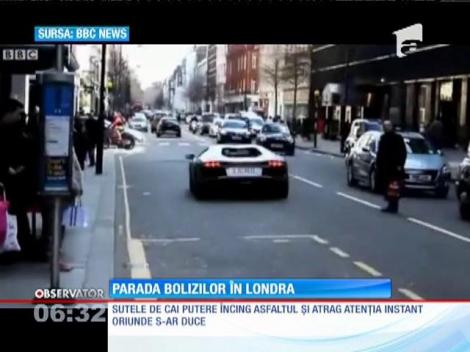 Centrul Londrei a devenit pistă pentru bolizi şi maşini de lux