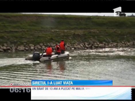 Un băiat de 13 ani a plecat la scăldat în Siret și nu s-a mai întors
