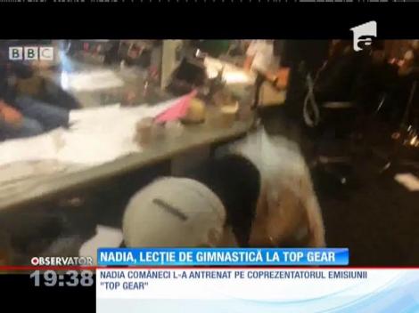 Nadia Comăneci i-a dat o lecţie de gimnastică prezentatorului emisiunii Top Gear