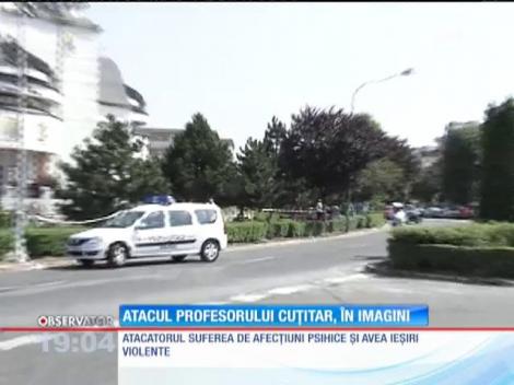 Atacul profesorului cuţitar din Mioveni a fost filmat!