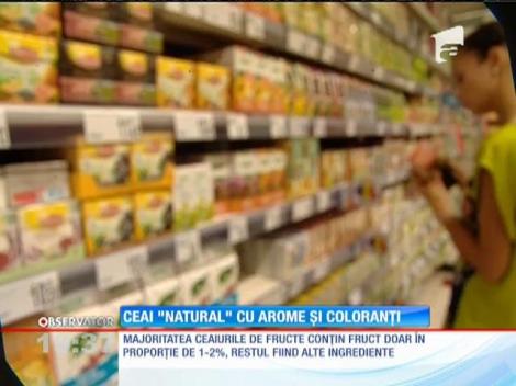 Ceai natural cu arome și coloranți