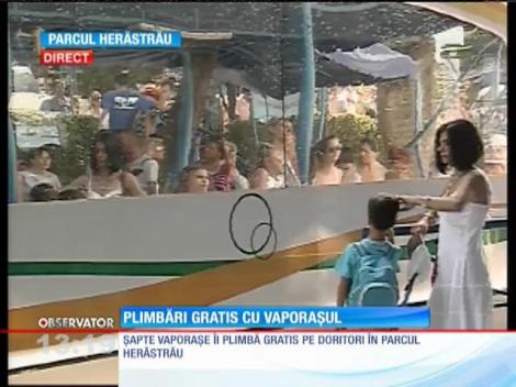 Plimbări gratuite cu vaporaşul, pe Lacul Herăstrău