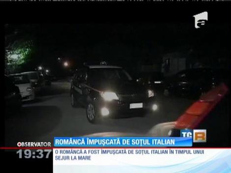 Româncă împușcată de soțul italian