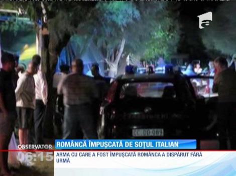 Româncă împuşcată de soţul italian