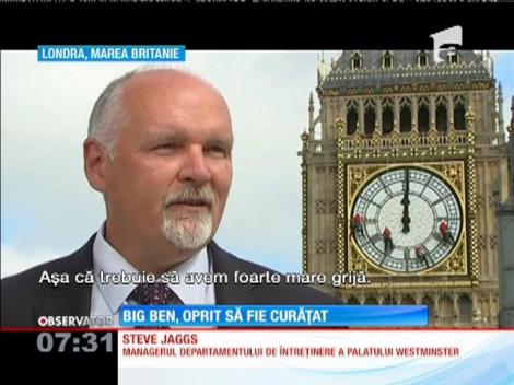Ceasul Big Ben, oprit să fie curăţat