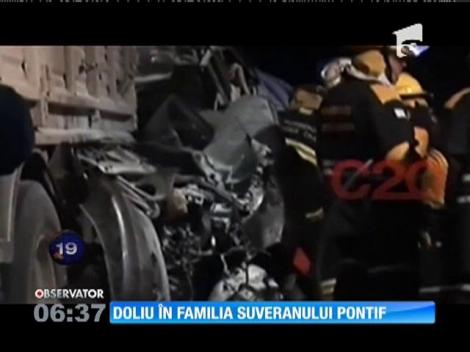 Trei rude ale Papei Francisc au murit într-un accident