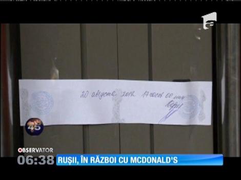 Patru restaurante McDonald's din Moscova au fost închise