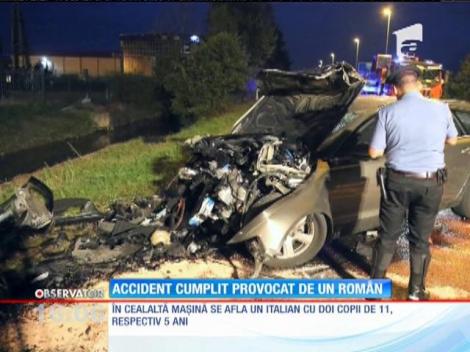 Accident cumplit provocat de un român, în Italia
