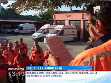 Protest la Ambulanţa din Arad