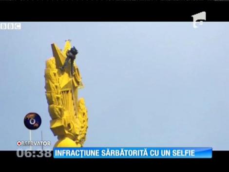 Infracţiune sărbătorită cu un selfie