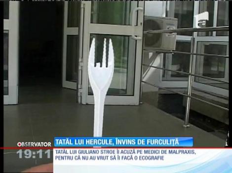 Tatăl micului Hercule, învins de o furculiţă