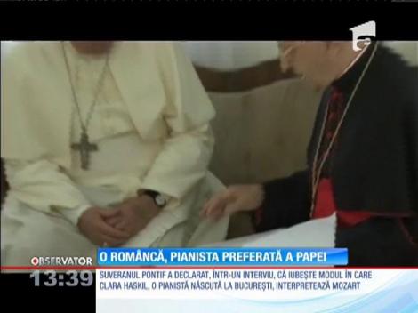 O româncă, pianista preferată a Papei