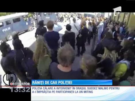 Răniți de caii poliției