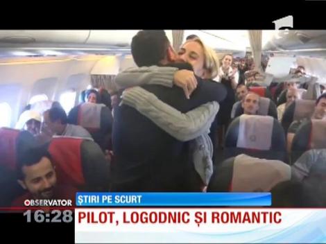 Pilotul unui avion de linie din Turcia şi-a cerut iubita de soţie în timpul zborului