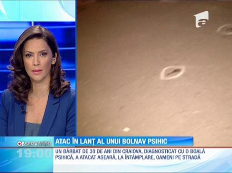 Atac armat în plină stradă al unui bolnav psihic din Craiova