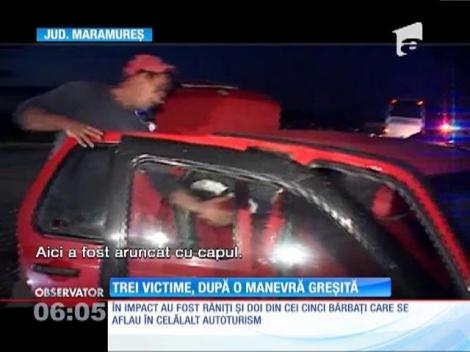 Trei victime, după o manevră greșită