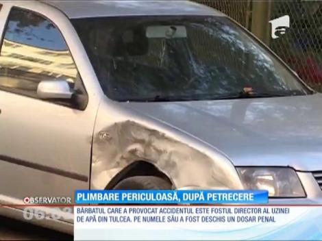 Fostul director al Uzinei de Apă din Tulcea s-a urcat băut la volan şi a provocat un accident