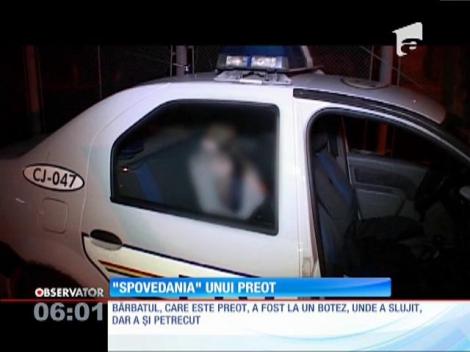 Preot beat și violent