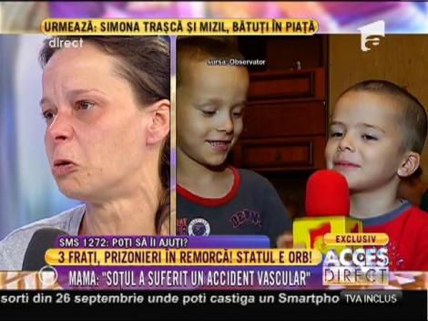 Trei copii de la marginea Capitalei trăiesc &icirc;ntr-o remorcă de TIR