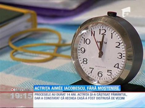 Actriţa Aimee Iacobescu a ajuns la sapă de lemn