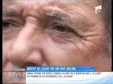 Bătut și legat de un soț gelos