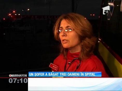 Un șofer imprudent a băgat &icirc;n spital 3 oameni