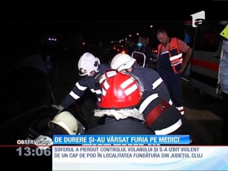 Accident violent pe o şosea din Cluj
