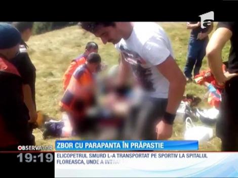 Un bărbat s-a prăbușit cu parapanta