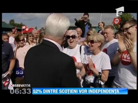 Scoţienii vor separarea de Marea Britanie