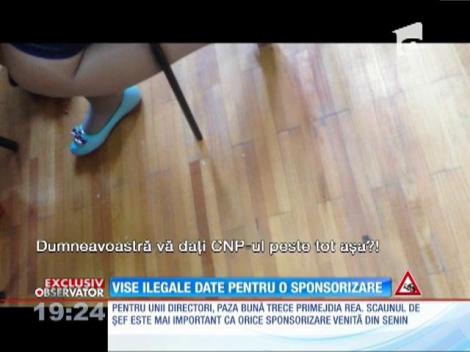 Vise ilegale date pentru o sponsorizare