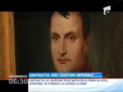 Contractul de căsătorie între Napoleon şi prima sa soţie