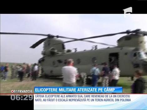 Şase elicoptere militare americane au aterizat pe un câmp din Polonia