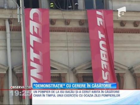 Cerere inedită în căsătorie din partea unui pompier