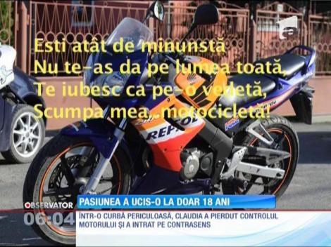 Motociclistă strivită de un TIR