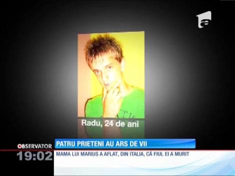 UPDATE / 4 prieteni au ars de vii în aceeaşi maşină