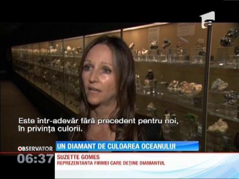 Diamantul de culoarea cerului, expus în Los Angeles