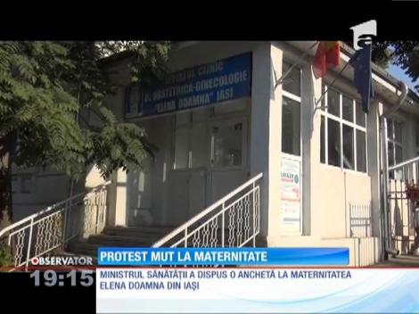 Protest mut la Maternitatea ”Elena Doamna” din Iași