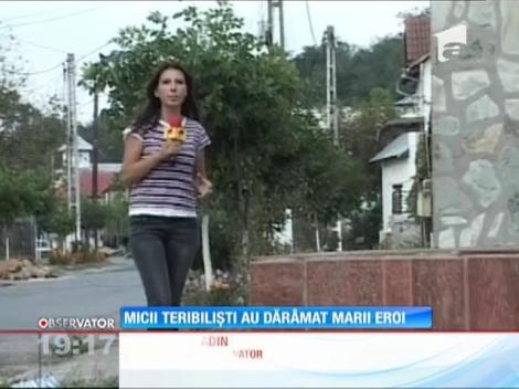 Monument ridicat în memoria eroilor, distrus de 3 adolescenţi teribilişti