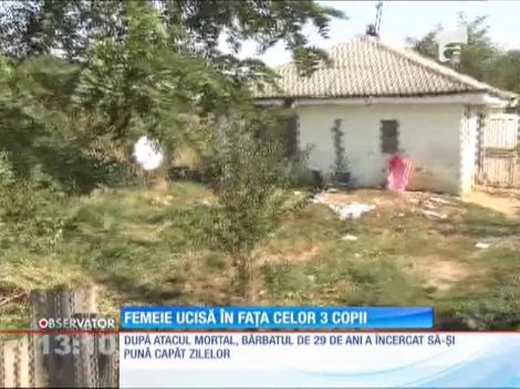 Mamă ucisă în faţa celor trei copii
