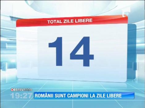 Românii sunt campioni la zile libere