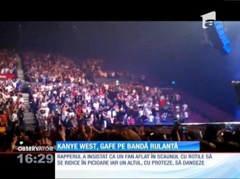 Kanye West, gafe pe bandă rulantă