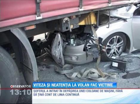 Viteza şi neatenţia la volan fac victime