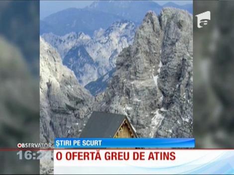 Cabană cu cazare gratuită, în Munţii Alpi