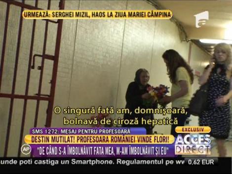 Profesoara care vinde flori la metrou