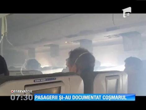 Pasagerii unei aeronave care a rămas fără un motor şi-au scos și-au documentat coșmarul