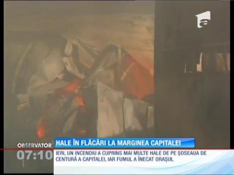 Foc puternic lângă şoseaua de centură a Capitalei