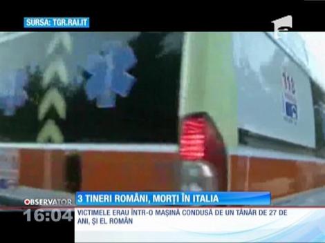 3 tineri români, morți în Italia