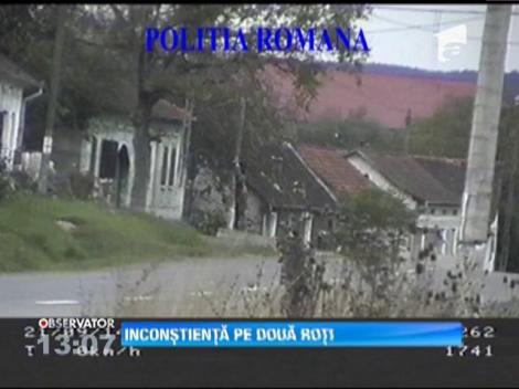 A gonit nebunește cu 165 de km/h în localitate!